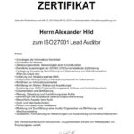 Zertifikat ISO 27001 Lead Auditor